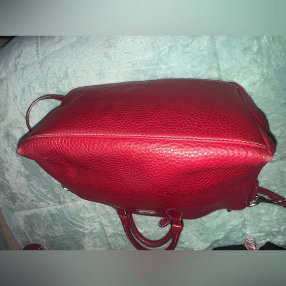 Dooney & Bourke Red Pebbled Leather Shoulder Bag - Picture 7 of 11